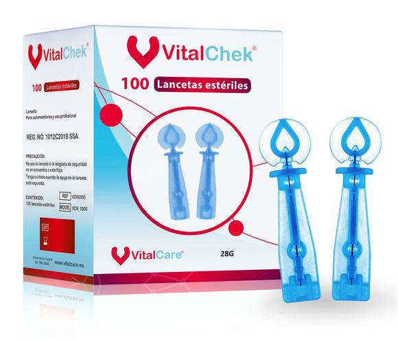 Lancetas VitalChek 100 Piezas