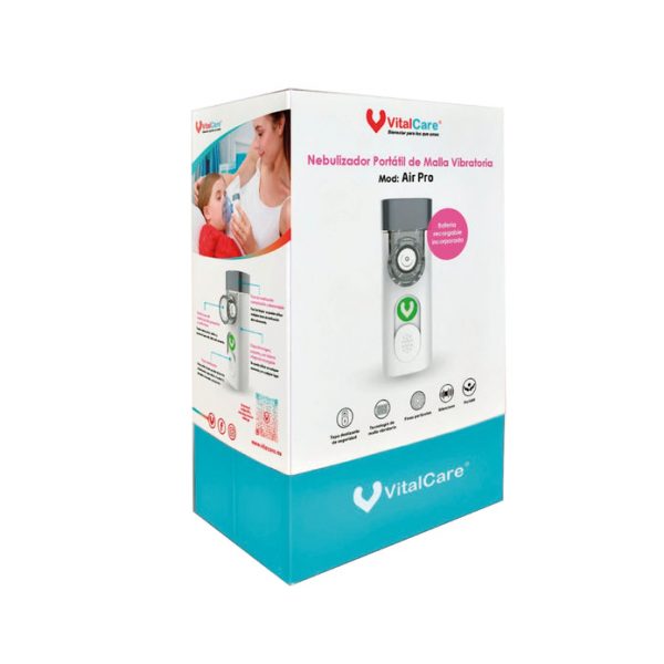 Nebulizador De Malla Portátil Recargable Vibratoria AirPro - Imagen 3