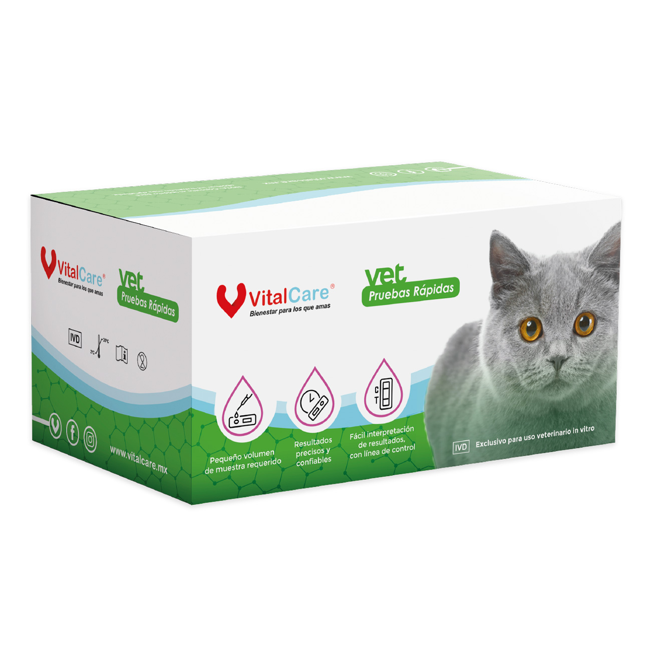 Prueba Felina De Ag FeLV (Leucemia)