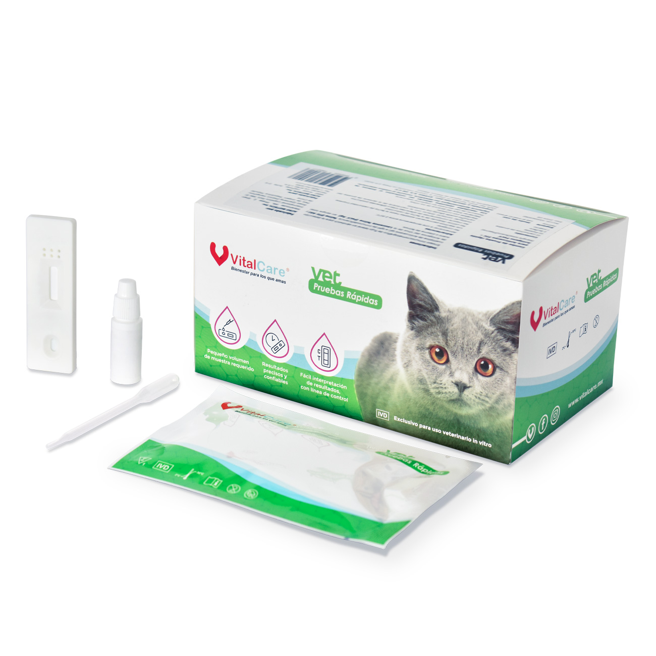 Prueba Felina De Ac Virus De Inmunodeficiencia + Ag Leucemia (Ac FIV + Ag FELV)