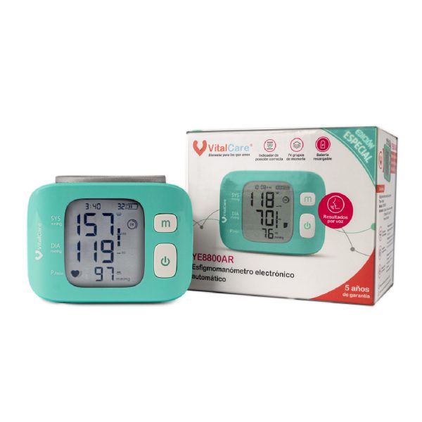 Baumanómetro Digital De Muñeca Colección Menta - YE8800AR - Imagen 7