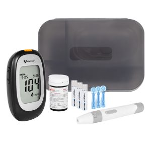 Kit Glucómetro con 50 tiras reactivas y 100 lancetas