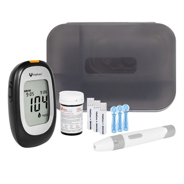Kit Glucómetro con 50 tiras reactivas y 100 lancetas