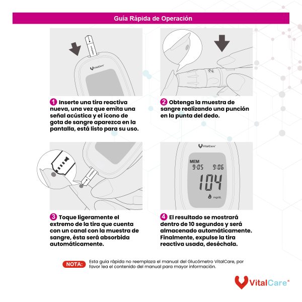 Kit Glucómetro con 50 tiras reactivas y 100 lancetas - Imagen 9